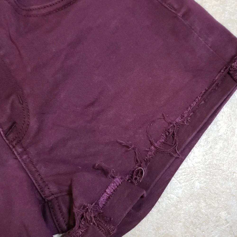 AEO Hi-Rise Shortie Super Stretch Shorts Size 4 Purple American Eagle Outfitters - Picture 3 of 8